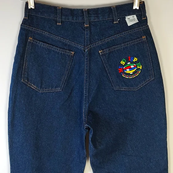 NWOT Vintage Missoni 90s Embroidered Logo High Waist Jeans Size 10 100% …